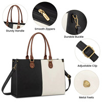 Sac fourre-tout vintage en cuir PU pour ordinateur portable avec fermeture éclair, résistant à l'eau, grande capacité, pour femme, idéal pour les voyages d'affaires