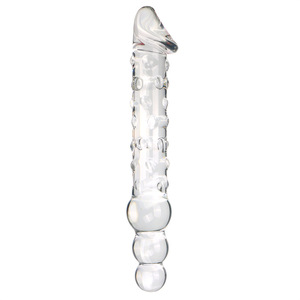 New Arrival Manufacturer's Adult Products <strong>Large</strong> Transparent Glass <strong>Dildos</strong> Long Bead Design for Female Masturbation Fun - Product Image 5