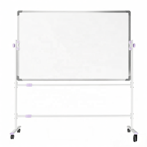 पहियों पर समायोज्य ऊंचाई मोबाइल व्हाइटबोर्ड पर कार्यालय और कक्षा के लिए लॉक योग्य कैस्टर के साथ - Product Image 2