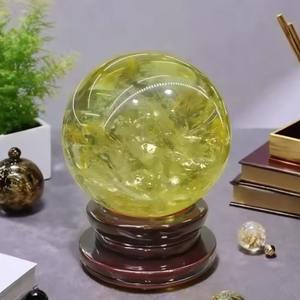 CrystalHola Sphère de citrine naturelle de haute qualité de 6 à 6,5 cm, motif floral, finition polie, couleur arc-en-ciel, pour la décoration de la maison - Product Image 5