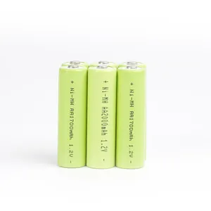 Precio de fábrica 1,2 V NiMh 500mAh AAA celda recargable triple a baterías recargables para linterna de micrófono