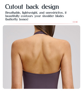 2Pcs Women Backless Workout Sets <strong>2</strong> Piece Yoga Outfits High Waisted Butt Lifting Leggings Halter Sports <strong>Bra</strong> Gym Clothes Tracksuit - Product Image 5