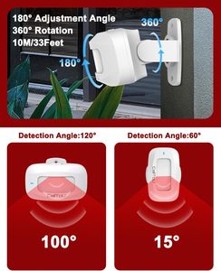 Daytech Home <span class=keywords><strong>PIR</strong></span> Bewegungs <span class=keywords><strong>sensor</strong></span> Empfänger Alarm SOS-Funktion Tragbarer drahtloser 10-m-Erkennungsbereich für ältere Demenz patienten - Product Image 3