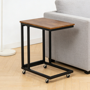 <span class=keywords><strong>Table</strong></span> d'appoint mobile en bois et métal, <span class=keywords><strong>table</strong></span> roulante pour canapé et lit, <span class=keywords><strong>plateau</strong></span> de service pour collations et télévision, pour salon et chambre à coucher - Product Image 2