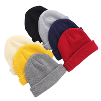 Gorros de Punto Unisex al por Mayor con Logotipo Personalizado, Gorros de Punto Acanalados de Diseño Sólido para Viaje