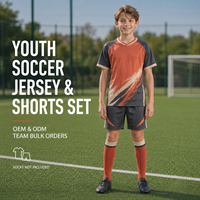 Conjunto de Camiseta y Pantalones Cortos de Fútbol Personalizados para Jóvenes, Uniforme Sublimado para Competencia de Equipos Juveniles