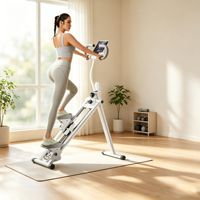 Máquina de Escalar Plegable de Acero para Ejercicio en Casa, Escaladora Pequeña con Pedales para Rehabilitación Estacionaria