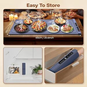 Rollable Smart Rectangle Modern Eco-Friendly Food Warming <b>Mat</b> Fast Heating <b>Silicone</b> Tray Electric Warming Pad 4 Level - Product Image 6