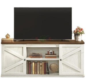 Soporte para <span class=keywords><strong>TV</strong></span> de hasta 65 <span class=keywords><strong>Pulgadas</strong></span>, Centro de Entretenimiento con Gabinetes de Almacenamiento y Puertas Corredizas, Consola Multimedia para Sala de Estar - Product Image 1