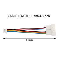 Câble répartiteur PWM 4 broches vers double 4 broches pour cartes graphiques, adaptateur d'extension d'alimentation en Y pour châssis d'ordinateur, 4 pouces