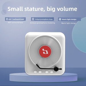 יצרן ישיר H3 רטרו ויניל עבור נגן CD רמקול 5.0, נגן תקליטים נייד, גרמופון מואר, פלסטיק, מתנה קטנה - Product Image 1