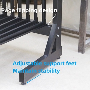 Modern Store Showroom <strong>Display</strong> Rack <strong>Stand</strong> for Flip Page Turning Floor <strong>Ceramic</strong> <strong>Tiles</strong> Granite Stone Slab Wood Board Sample Metal - Product Image 4