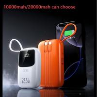 Banco de Energía Portátil Mini de 10000 mAh, Cable USB Tipo C, Carga Rápida PD20W, Ultra Delgado de PVC, Ideal para Viajes