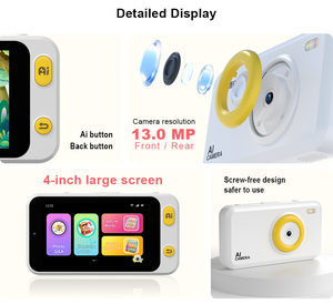 <span class=keywords><strong>Appareil</strong></span> <span class=keywords><strong>photo</strong></span> numérique pour enfants Capteur CMOS 13MP Full HD 4 "Écran 32GB Enregistreur vidéo extensible avec batterie 1700mAh Cadeau pour les 3-12 ans - Product Image 3