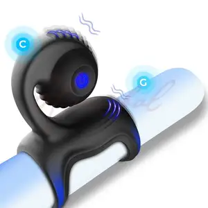 Snail Vibe estimulador del clítoris retraso eyaculación ejercicio pareja pene anillos potente vibrador masculino pene anillos para hombres juguetes sexuales