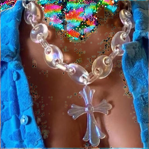 Hip Hop Punk bijoux pour adolescents personnalisé croix pendentif gros tour de cou clair jésus Laser UV Cool griffe réglage anniversaire - Product Image 2