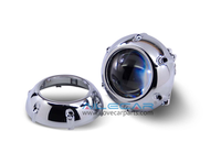 Cache-projecteurs chromés GTi-R 1.0 3.0 pouces, couvercles décoratifs pour phares, accessoires de rétrofit HID Bi LED, amélioration de l'éclairage automobile