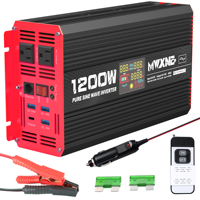 Inverter Gelombang Sinus Murni DC 12V 24V 48V ke AC 110V 220V 1000W 2000W 3000W 4000W 5000W untuk Mobil, RV, Truk (Gudang AS & EU)