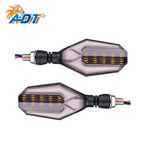 Feux de positionnement à LED bicolores 30SMD DRL blanc, clignotants dynamiques jaunes pour moto - Product Image 2