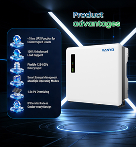 Onduleur hybride triphasé UE 8KW avec <span class=keywords><strong>2</strong></span> MPPT, contrôle intelligent EMS, conception IP65 pour usage résidentiel domestique - Product Image 1