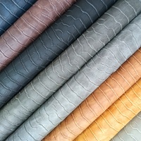0.8MM Mat Rétro Couleur Cire Pierre Crocodile Motif PU En Relief Sheepbuck Daim Faux Cuir Rouleaux pour Sacs À Main