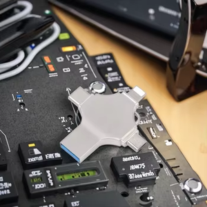 Multifunción Gadgets <span class=keywords><strong>4</strong></span> en 1 Teléfono OTG Cle Usb Flash Drive 64GB Tipo-C Pendrive Flash Disk para iPhone Android - Product Image 5