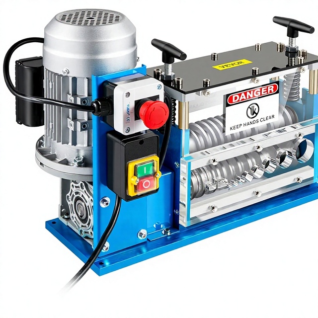 Electric Wire Stripping Machine, 370W, 0.06"-1.5" | Automatic Motorized Cable Stripper, 75 Feet/Minute Speed