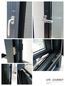 Fenêtres en aluminium à <span class=keywords><strong>double</strong></span> <span class=keywords><strong>vitrage</strong></span> de haute qualité, à économie d'énergie, personnalisées VOBO, pour la construction de maisons modernes, fournitures de construction, porte battante pour salle de bain - Product Image 6