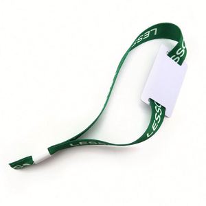 Custom Disposable <b>Polyester</b> Jacquard Woven <b>Lanyards</b> Logo Printed Ribbons Wristbands with Versatile Functionality - Product Image 2