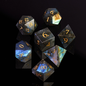 Labradorite <span class=keywords><strong>Moonstone</strong></span> Đá Quý Đa Diện Dice-Tùy Chỉnh Handmade 16Mm Bảng Trò Chơi - Product Image 4