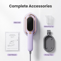 Mini fer à vapeur portable et défroisseur 1300W avec protection anti-brûlure à sec, réservoir d'eau de 160 ml, emballage en boîte couleur
