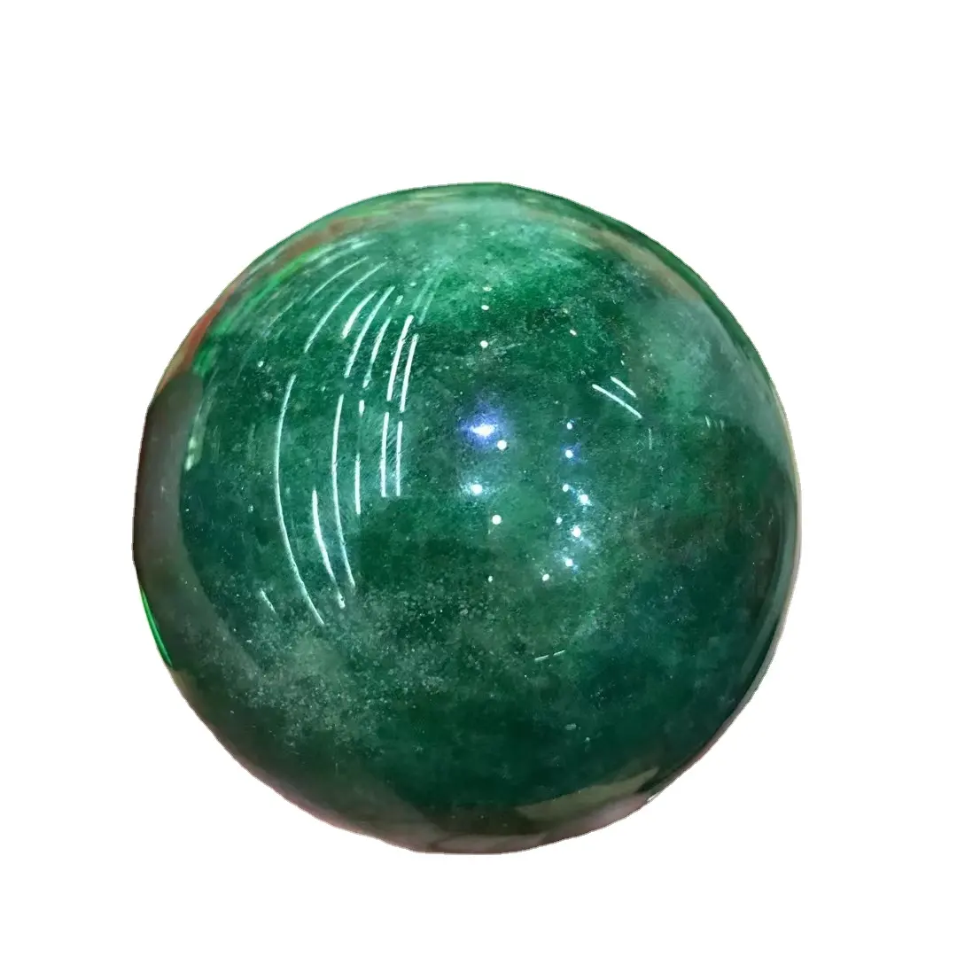 natural crystals healing stones factory carvings wholesale crystal Green strawberry quartz sphere ball