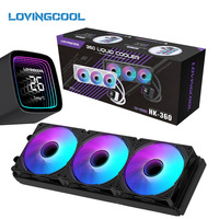Radiateur de refroidissement liquide AIO haute puissance LOVINGCOOL 360 mm, dissipateur thermique en cuivre et aluminium, ventilateur à roulement fluide ARGB pour PC de jeu - Expédition immédiate
