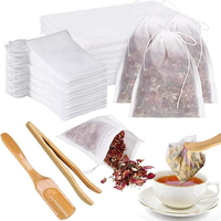 Sachets de thé jetables avec filtre et ficelle, thermoscellables, en tissu non tissé de qualité alimentaire, pour infuseur à thé et filtres à épices