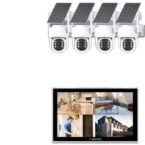 Day One CTS Solar <b>WiFi</b> PTZ <b>Camera</b> 4-Pack 10.1-Inch NVR Screen <b>Security</b> Monitoring System - Product Image 5