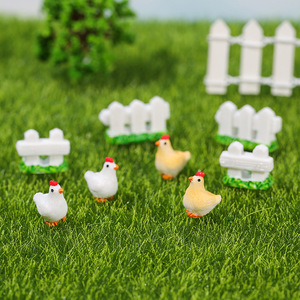เครื่องประดับสวนจิ๋ว รูปสัตว์เรซิ่น รั้วสีขาว ลูกไก่ แกะ ตกแต่งภูมิทัศน์กลางแจ้ง ชุด 12 ชิ้น - Product Image 3