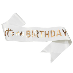 Écharpe de cérémonie en ruban de satin <span class=keywords><strong>rose</strong></span> avec estampage à chaud pour la demoiselle d'honneur, idéale pour les fêtes d'anniversaire - Product Image 4