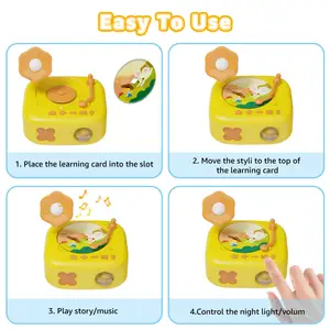 Dispositivo di apprendimento educativo per bambini di nuovo stile che parla inglese Flash Card storia macchina giocattolo musicale per bambini