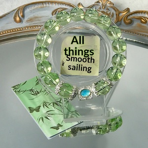 Pulsera de cuentas cuadradas de resina acrílica y lucita, estilo <span class=keywords><strong>Xiaohongshu</strong></span>, fresca y dulce, accesorio de mano para niños y estudiantes, regalo al por mayor - Product Image 1
