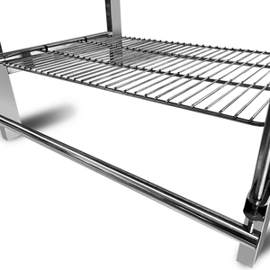 Barbecue portable rotatif en acier inoxydable avec plateau à charbon réglable et design à rotation pour la maison, la cuisine, l'extérieur et le camping - Product Image 4