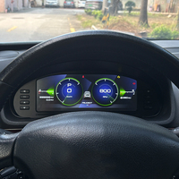 ZWNAV Layar LCD 10.25 Inci Kluster Digital Dashboard Digital untuk PEUGEOT 407 2004-2010 Tampilan Speedometer Instrumen
