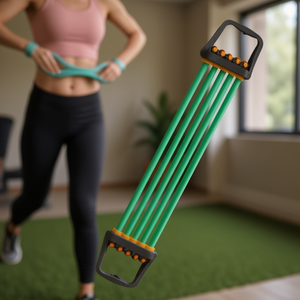 Green TPE Five-Tube Tensile Tester for <b>Exercise</b> <b>Bands</b> - Product Image 2