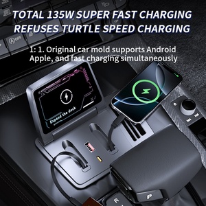 Station de charge rapide sans fil et filaire pour voiture, adaptée aux Audi Q5L, pour la modification et l'amélioration des véhicules 2021-2025 - Product Image 3