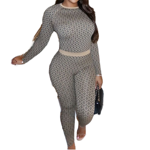 2025 New Fashion Solid Pattern <b>Sexy</b> Elastic Slim Fit Long Sleeved Top Shorts Two-Piece <b>Set</b> - Product Image 1