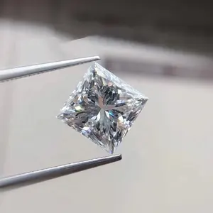 Russische diamant vierkante moissanite 0.8 karaat duidelijkheid witte diamant prijzen per karaat groothandel edelsteen voor moissanite oorbellen
