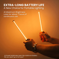Lampe de table LED linéaire rechargeable, commande tactile, 3 modes de luminosité réglables, type C, lumière ambiante portable pour bar, restaurant