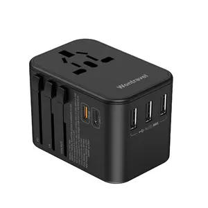 Wontravel 35W PD Type C Charger Universal 3 USB Travel Adaptor Internationale World Travel Adapter For Mobile Phone