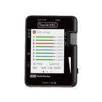 Testeur de capacité de batterie numérique ToolkitRC MC8 avec écran LCD, testeur de servo, équilibreur, chargeur pour LiPo et ESC, construction en plastique