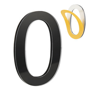 Numéros de maison modernes autocollants de 4 pouces, imperméables et résistants aux intempéries, pour boîte aux lettres, maison, hôtel, chambre, ferme, en acrylique noir - Product Image 1