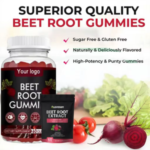Gomitas de Extracto de Remolacha Roja Natural Ausreson OEM, Suplemento Dietético en Gomitas, Vitamina <span class=keywords><strong>B12</strong></span> Orgánica y Gomitas de Remolacha - Product Image 3